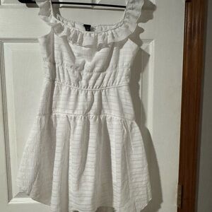 Wild Fable Ruffled White Mini Dress